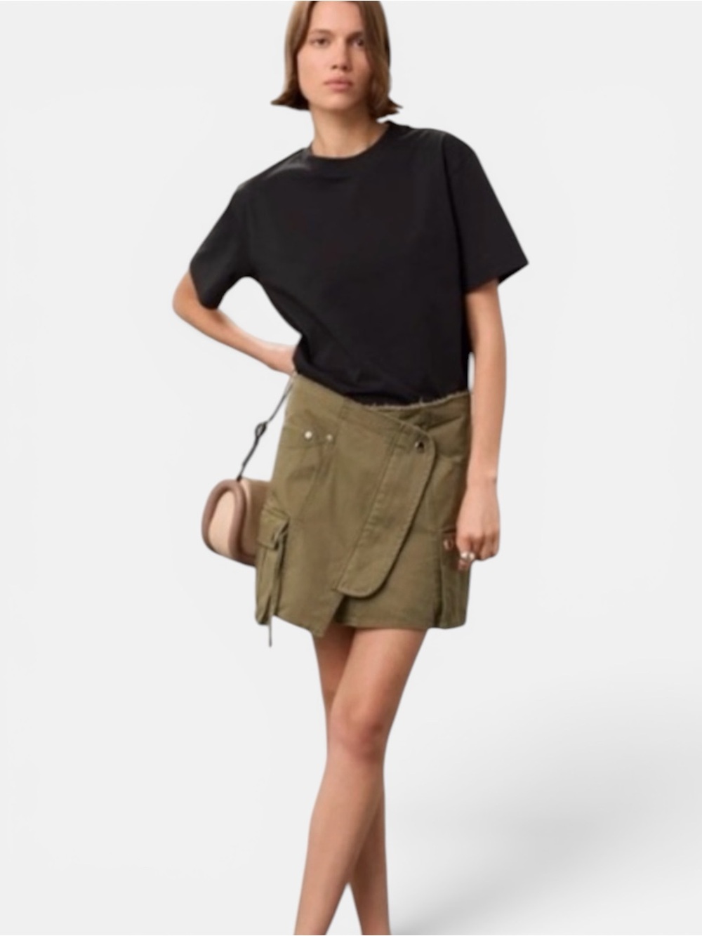 Marissa Webb Rava Army Green Cargo Skirt Size 10